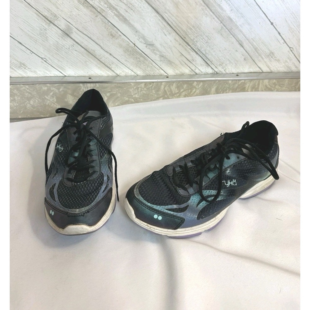 Ryka Women's Devotion Plus 3 Walking Shoes Size 9M Black Iridescent Mesh